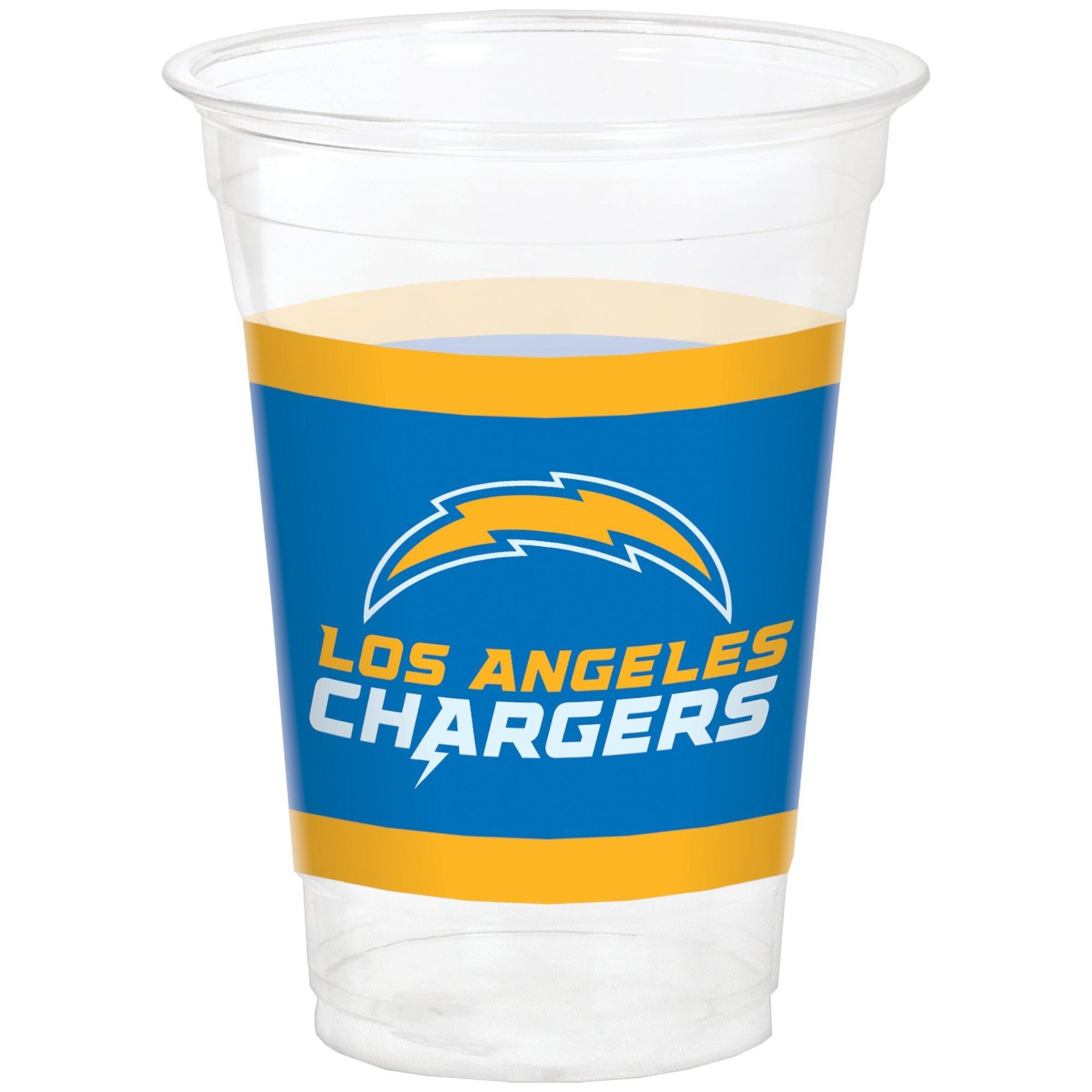 Los Angeles Chargers Party Supplies Pack for 18 Guests - Kit Includes Plates, Napkins, Table Cover, Cups, Cutlery, Serving Bowl, Banner Decoration & Centerpiece